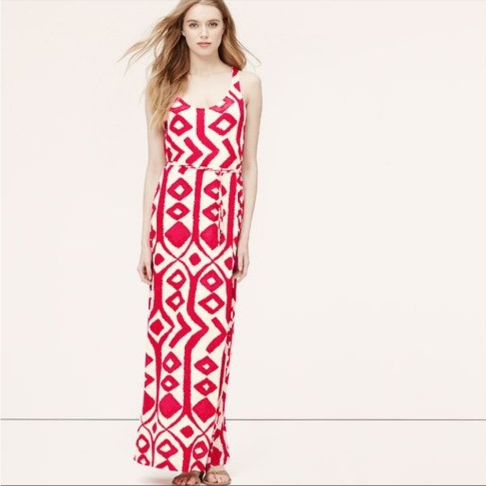 Geometric print maxi dress